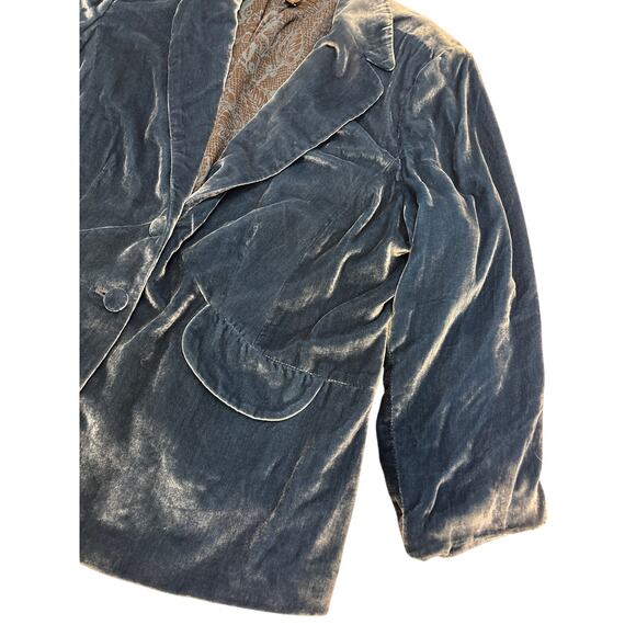 Vintage Alfani Womens Velvet Silk Rayon Blazer Jacket shoulder pads 20W - Picture 4 of 7
